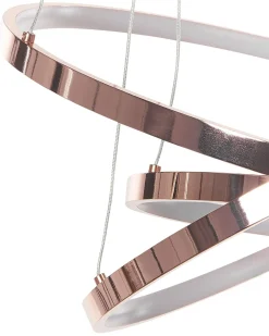 Lampadario a LED ATREK Metallo Oro rosa