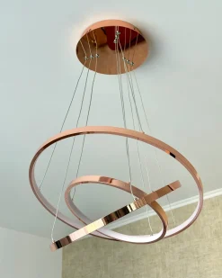 Lampadario a LED ATREK Metallo Oro rosa