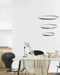 Lampadario a LED ATREK Metallo Oro rosa