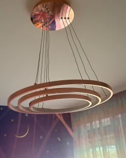 Lampadario a LED ATREK Metallo Oro rosa