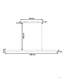Lampadario a LED BADDANA Metallo Argento