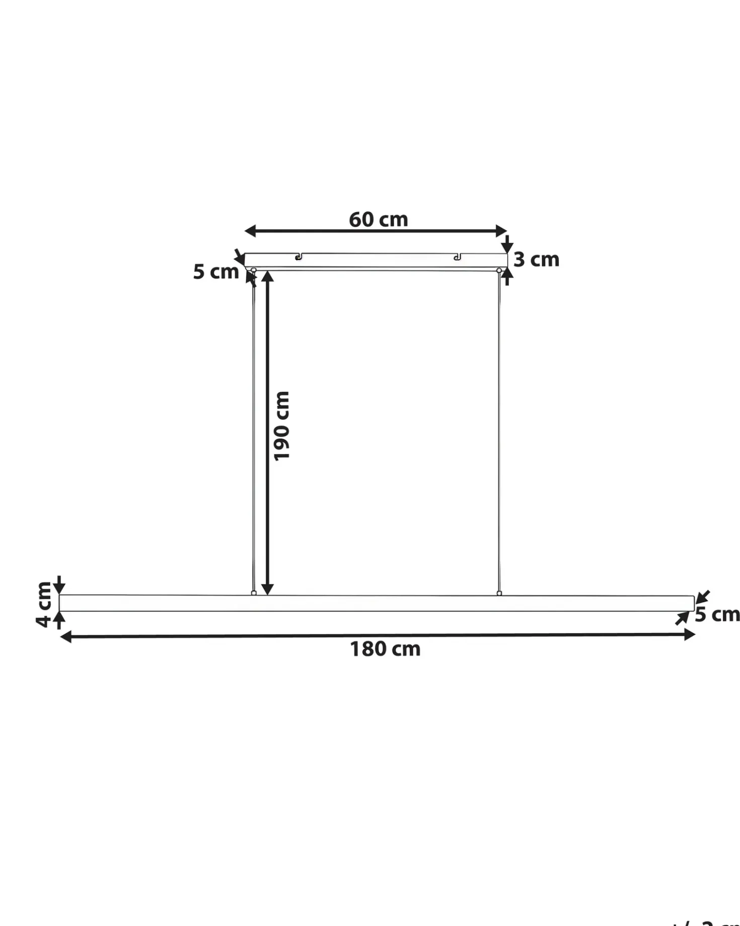 Lampadario a LED BADDANA Metallo Argento