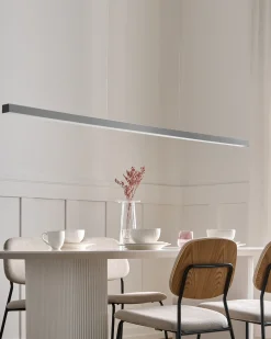 Lampadario a LED BADDANA Metallo Argento