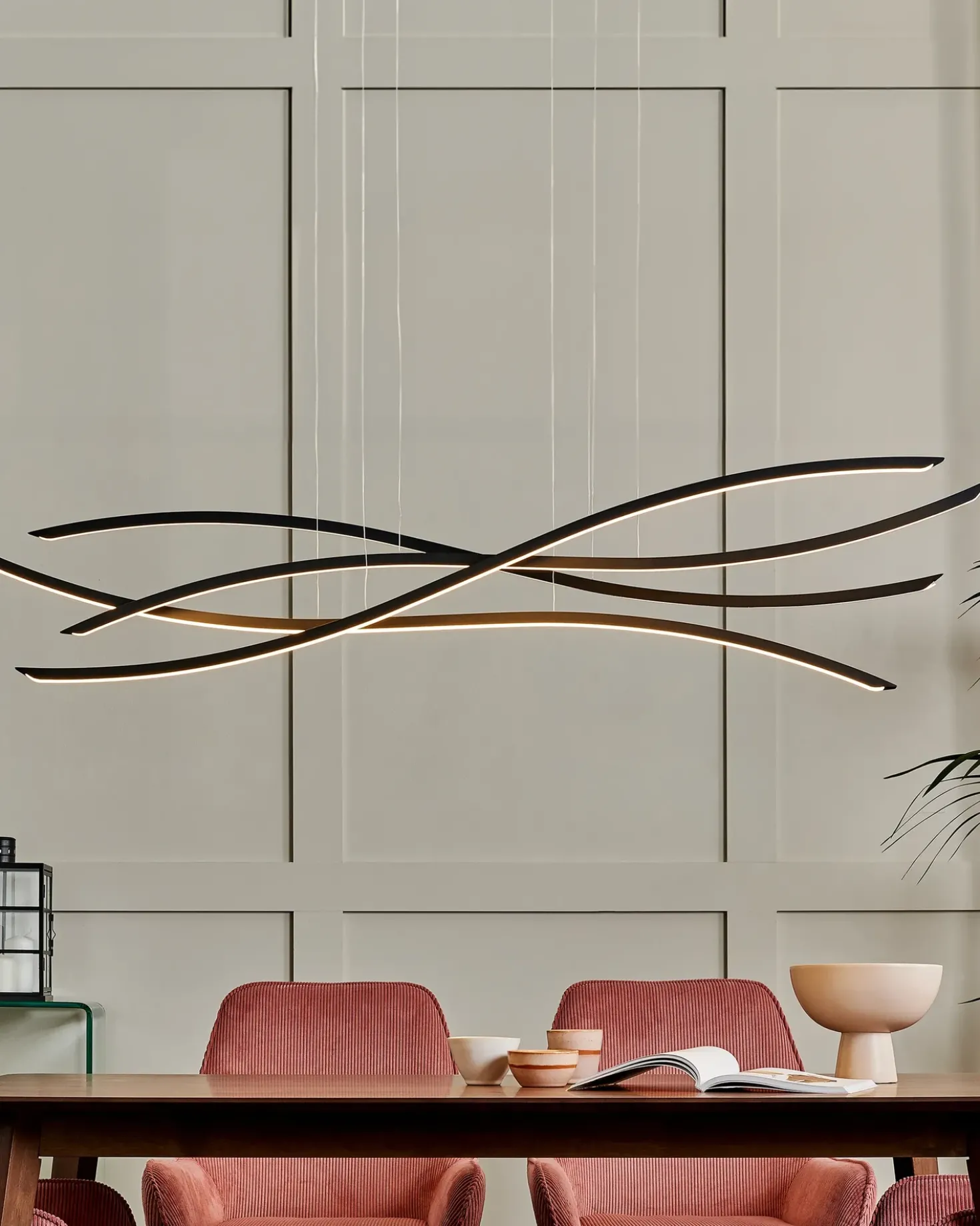 Lampadario a LED CALAO Metallo Nero