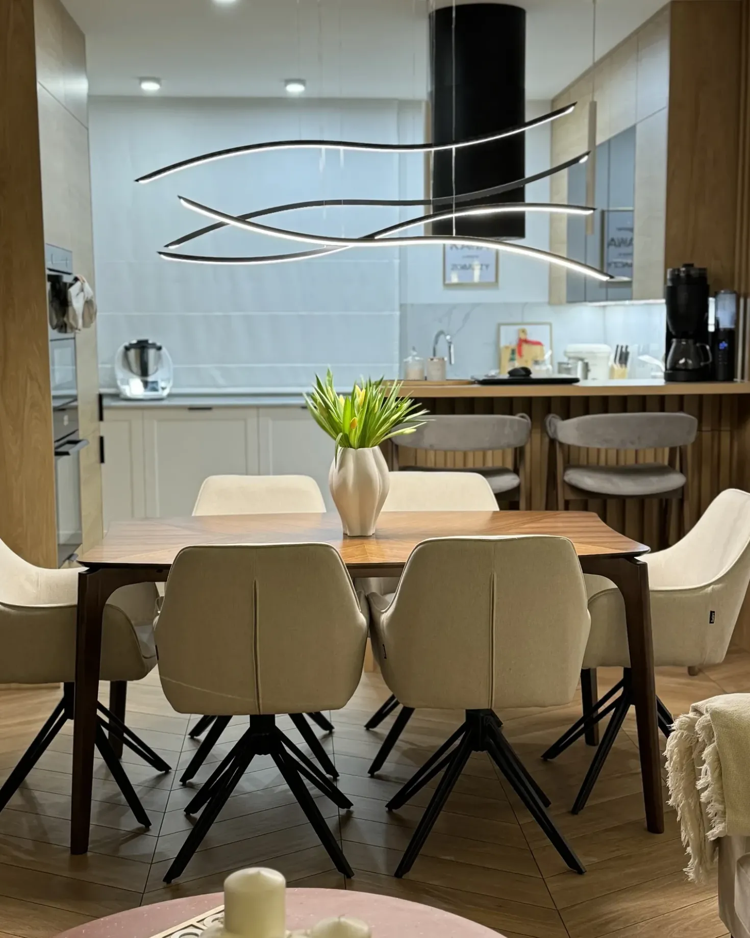 Lampadario a LED CALAO Metallo Nero
