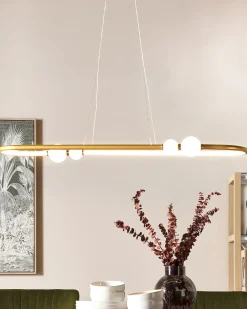 Lampadario a LED FEALE Metallo Oro