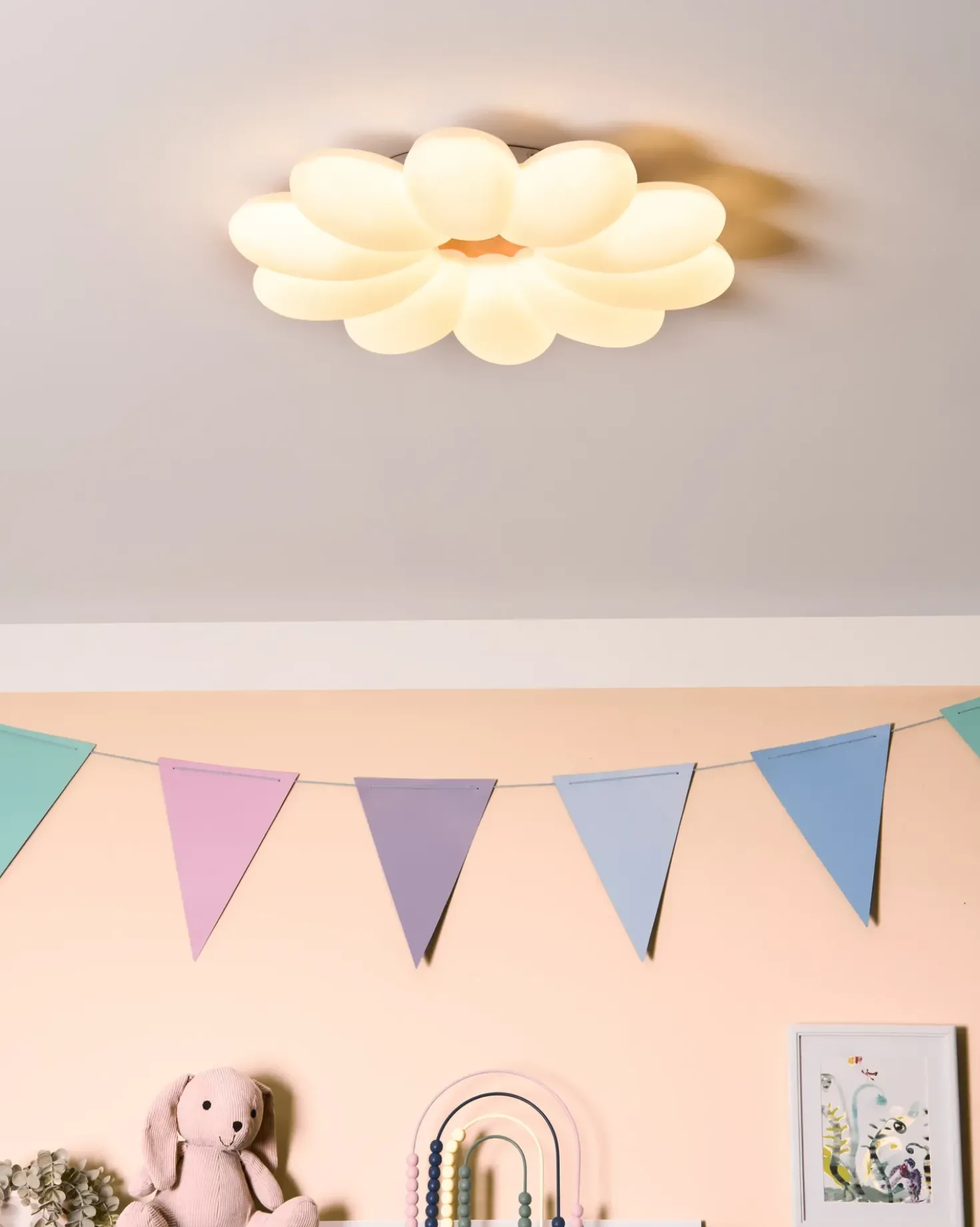 Lampadario a LED Fiore TINAU Bianco