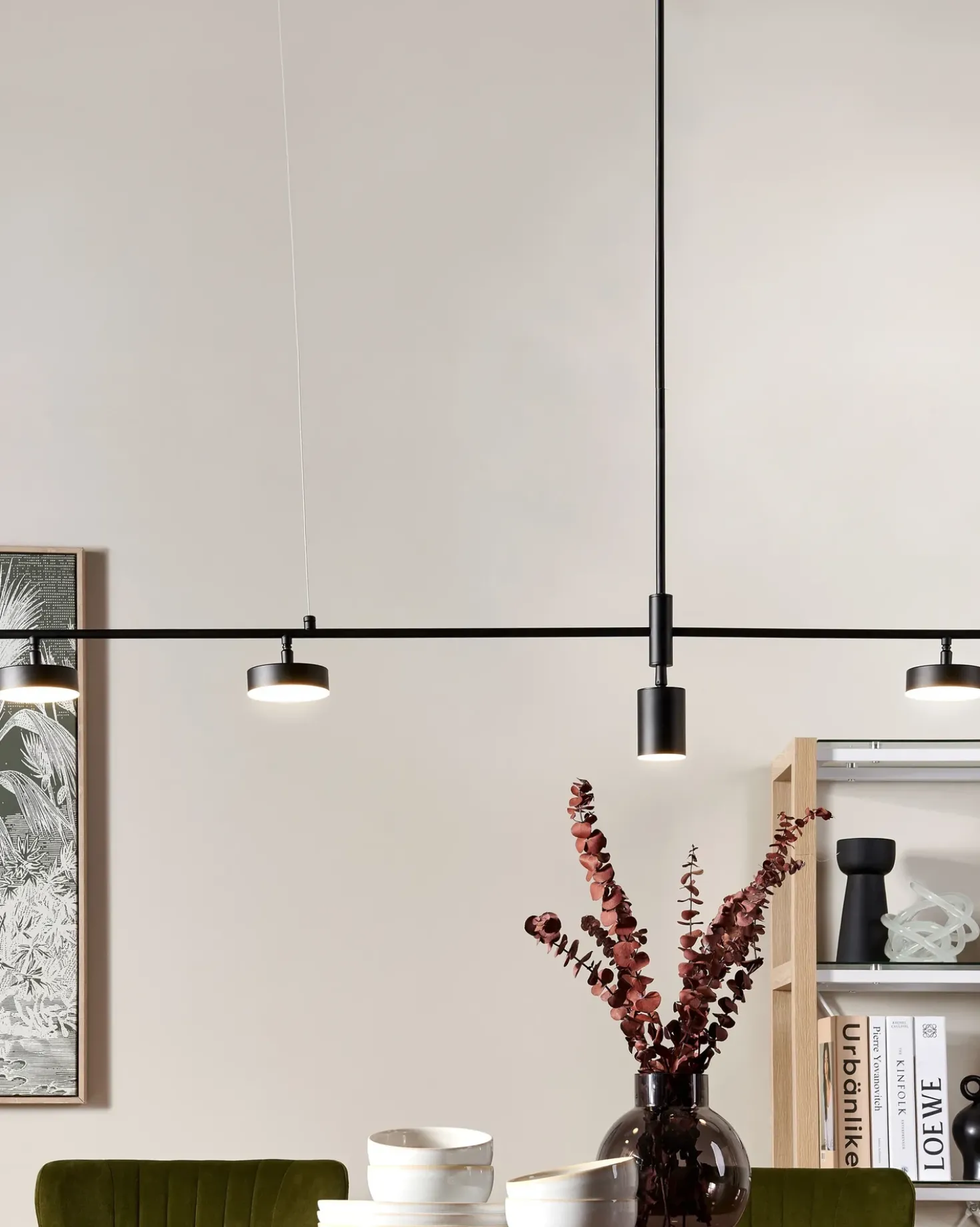 Lampadario a LED FOYLE Metallo Nero
