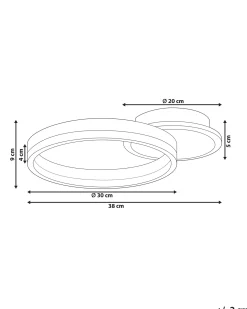 Lampadario a LED GLYDE Metallo Oro