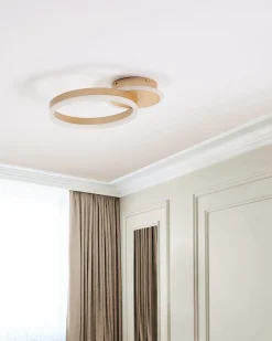 Lampadario a LED GLYDE Metallo Oro