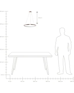 Lampadario a LED JORDAN Metallo Oro rosa