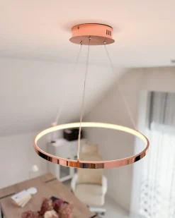 Lampadario a LED JORDAN Metallo Oro rosa