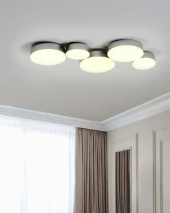 Lampadario a LED LUGA Metallo Argento