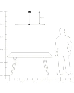 Lampadario a LED MAGARA Metallo Nero