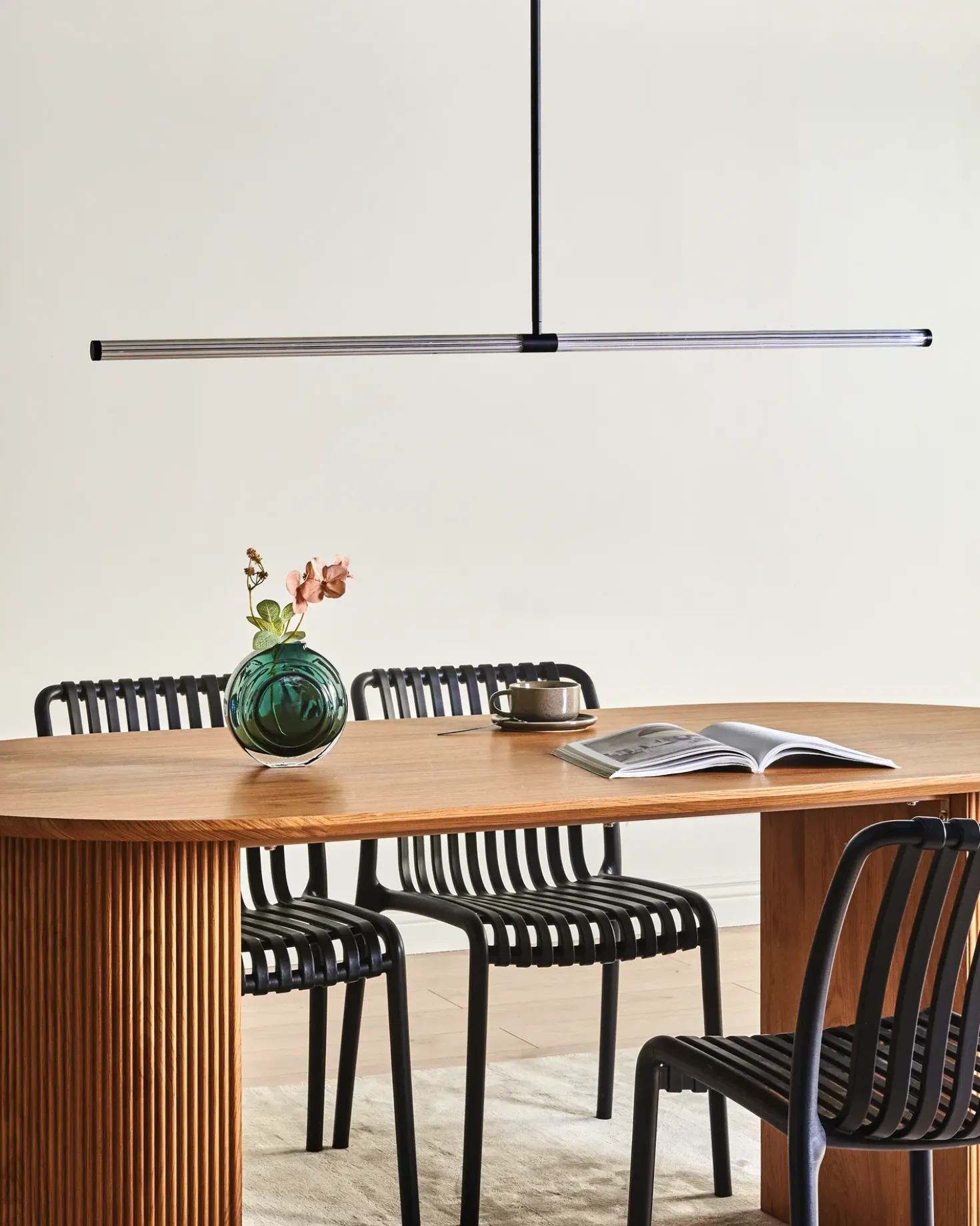 Lampadario a LED MAGARA Metallo Nero