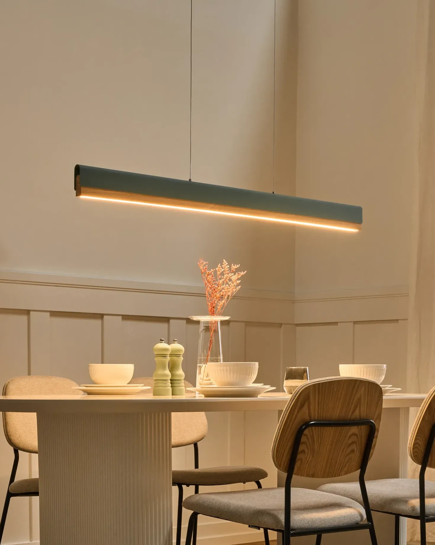 Lampadario a LED MARA Metallo Verde menta