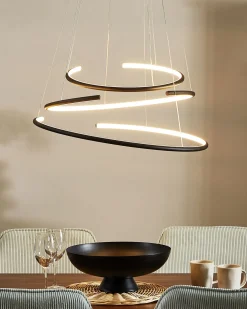 Lampadario a LED MAYU Metallo Nero