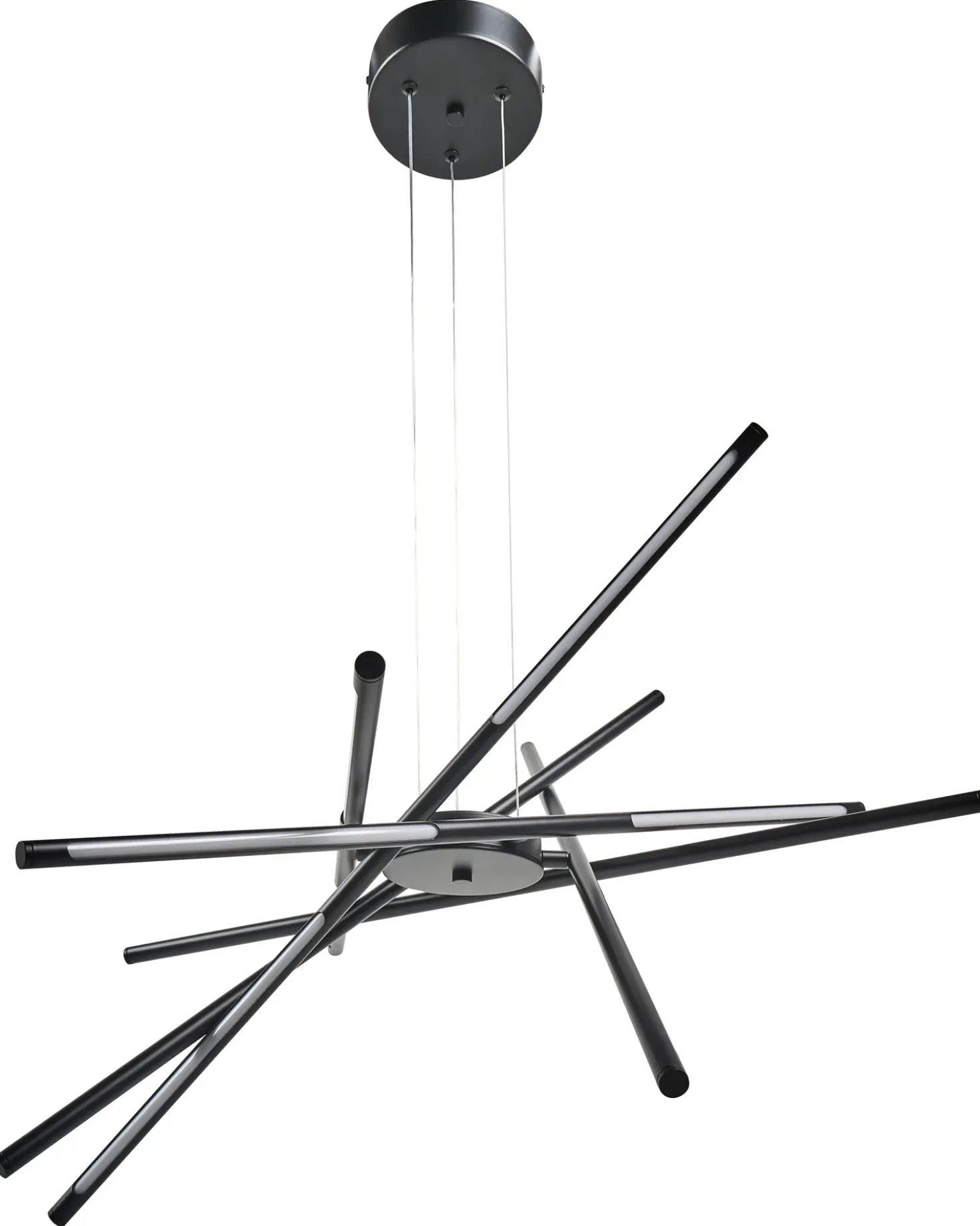 Lampadario a LED PALUN con dimmer Metallo Nero
