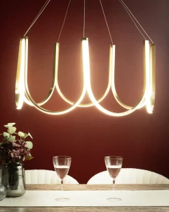 Lampadario a LED PERQUENO Metallo Oro