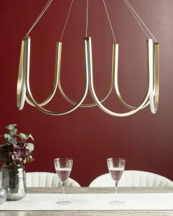 Lampadario a LED PERQUENO Metallo Oro