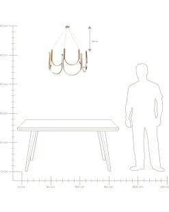Lampadario a LED PERQUENO Metallo Oro