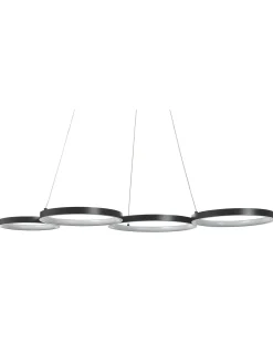 Lampadario a LED PIBOR Metallo Nero