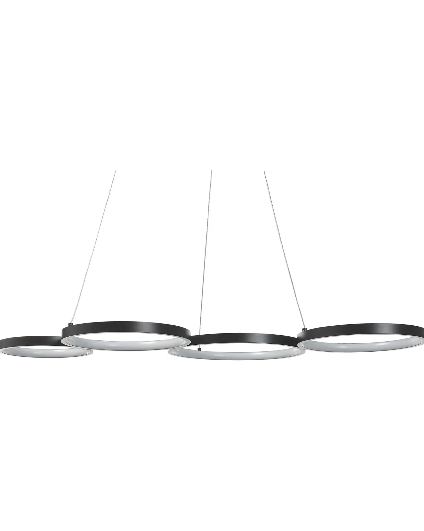 Lampadario a LED PIBOR Metallo Nero
