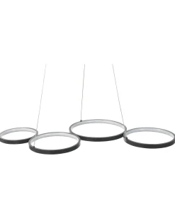 Lampadario a LED PIBOR Metallo Nero
