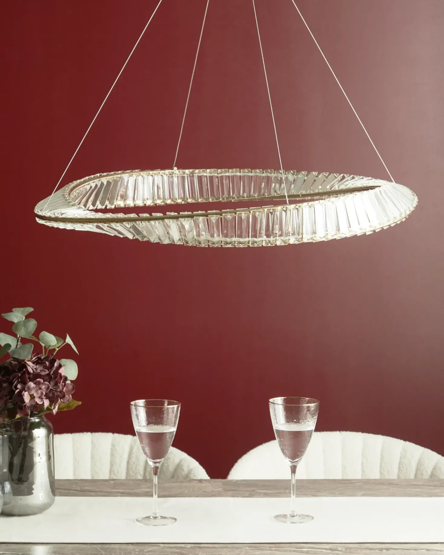 Lampadario a LED ROSENDE Metallo Oro