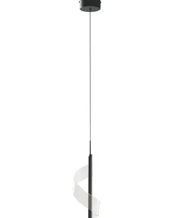 Lampadario a LED SARELA Metallo Nero