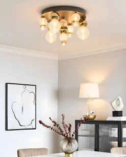 Lampadario a LED SORA Vetro Oro
