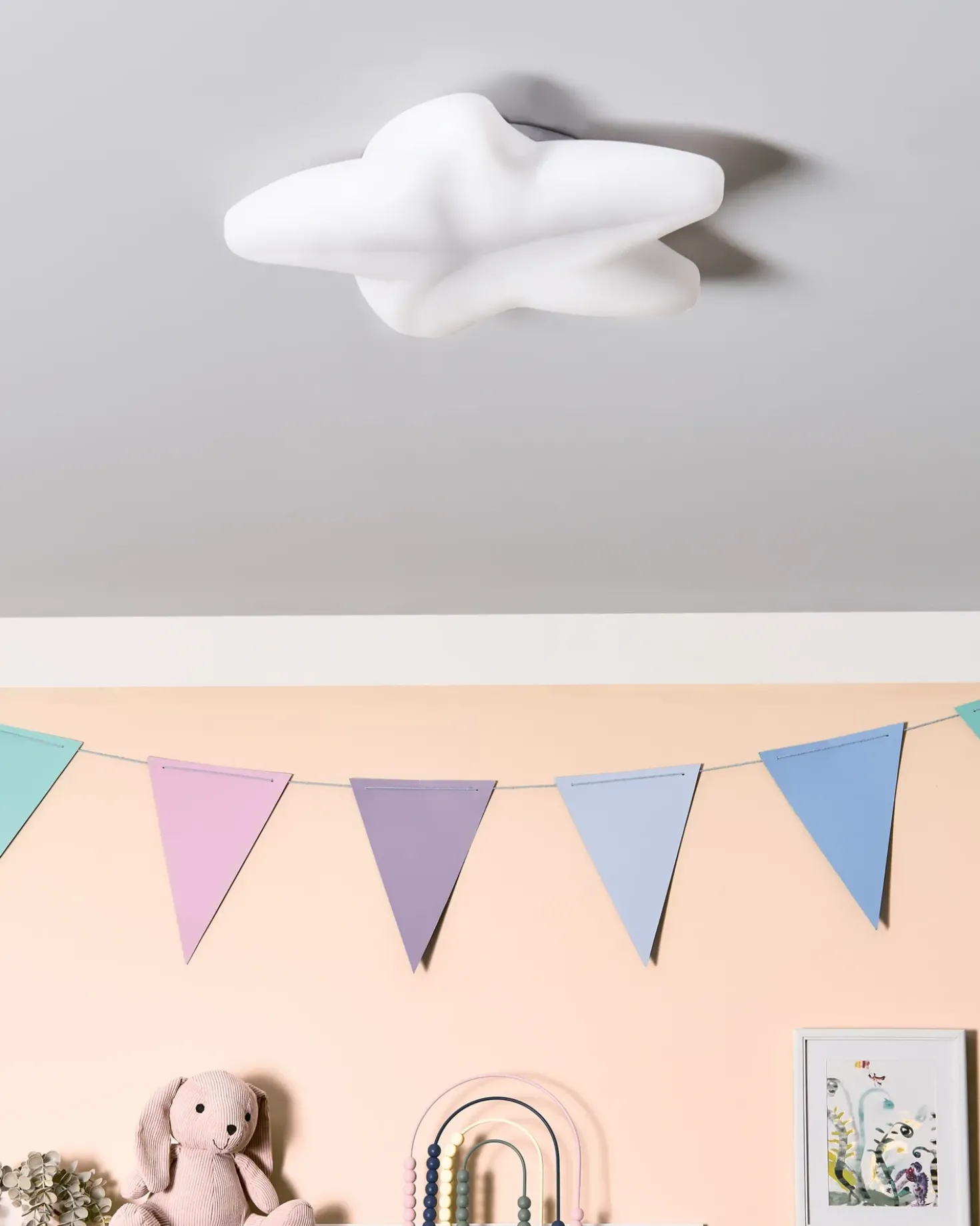 Lampadario a LED Stella marina SURNA con dimmer Bianco