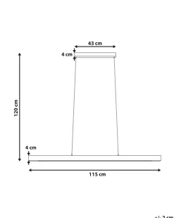 Lampadario a LED STEWARTS con telecomando con dimmer Legno di quercia Marrone chiaro