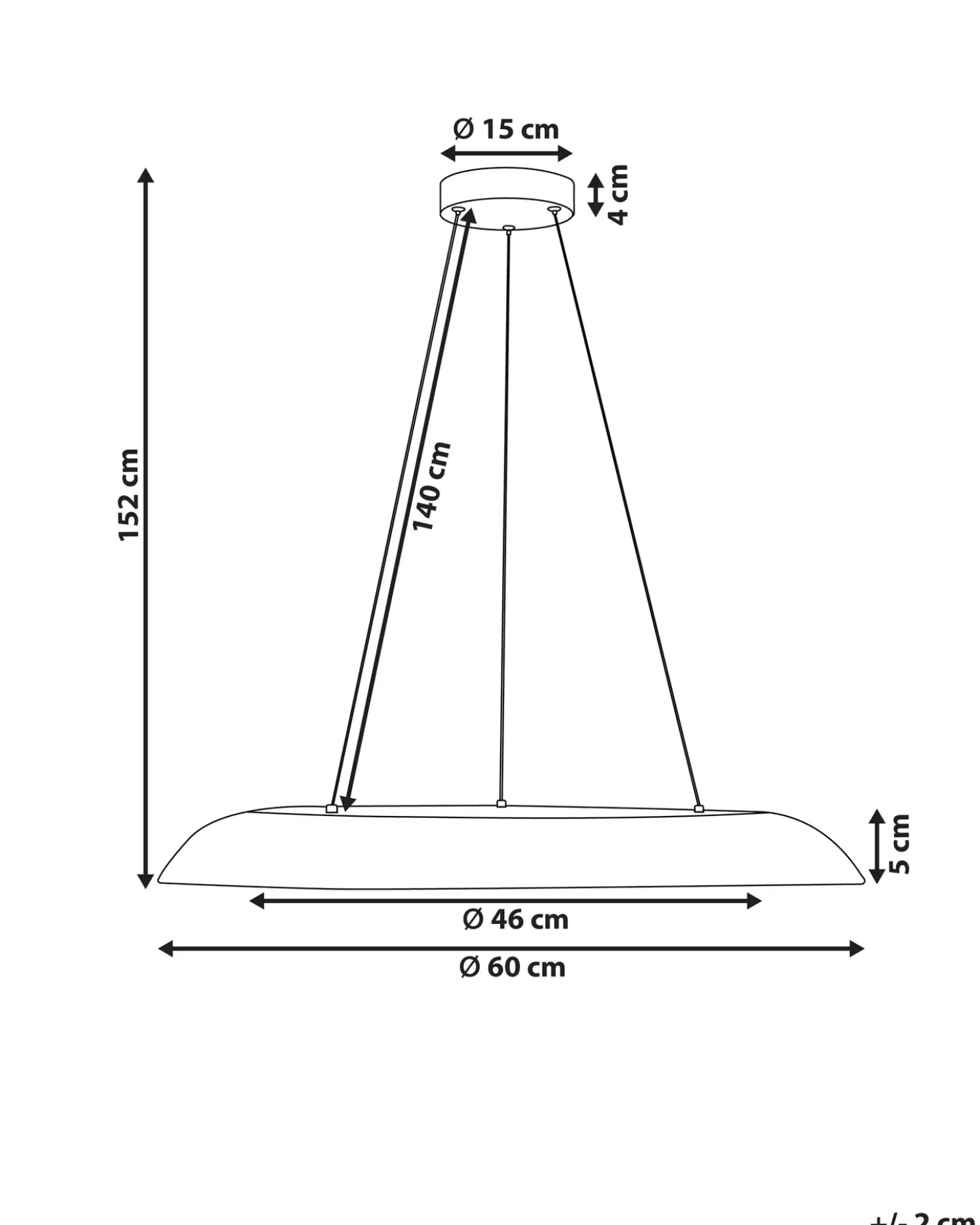 Lampadario a LED SURKO Metallo Nero