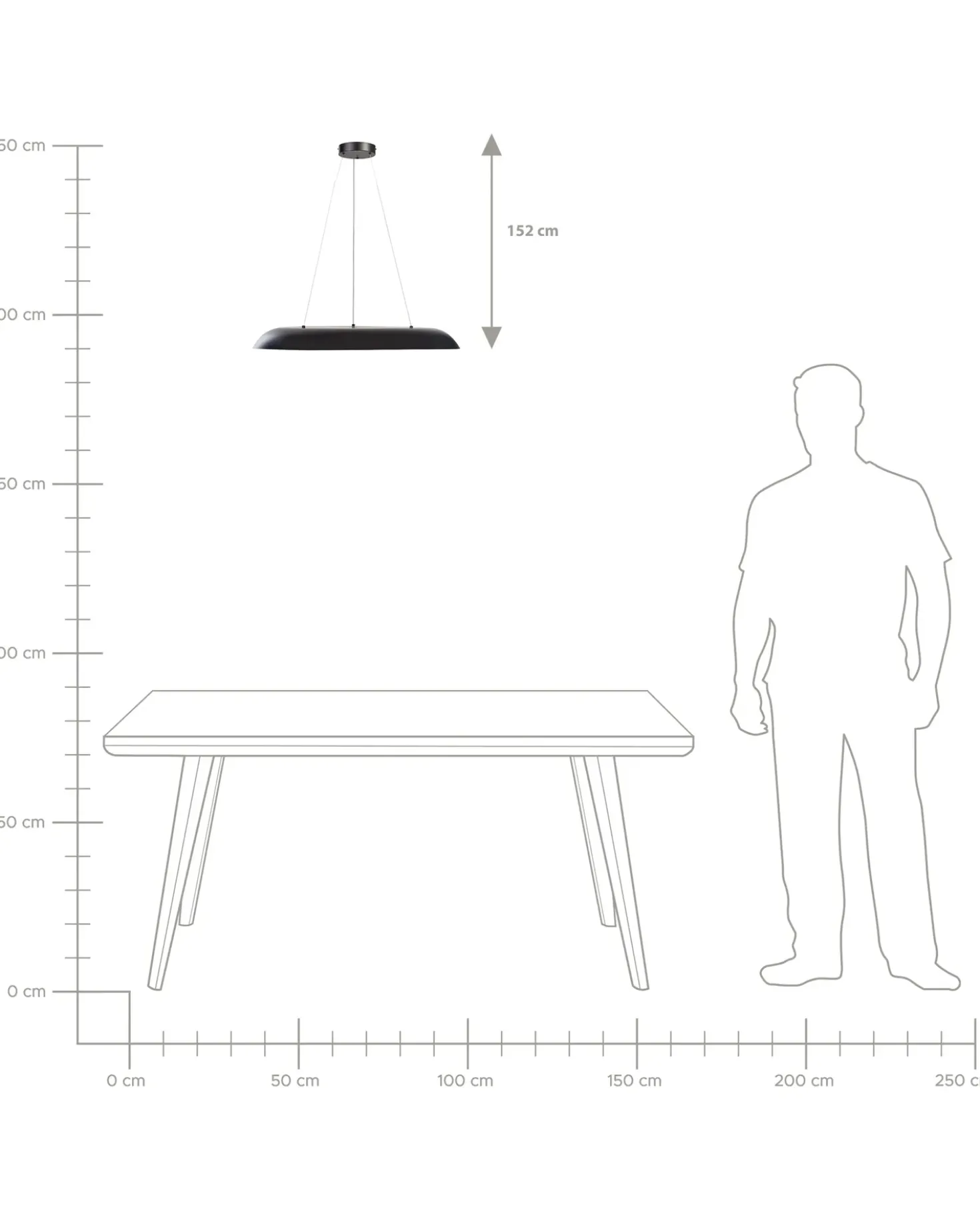 Lampadario a LED SURKO Metallo Nero