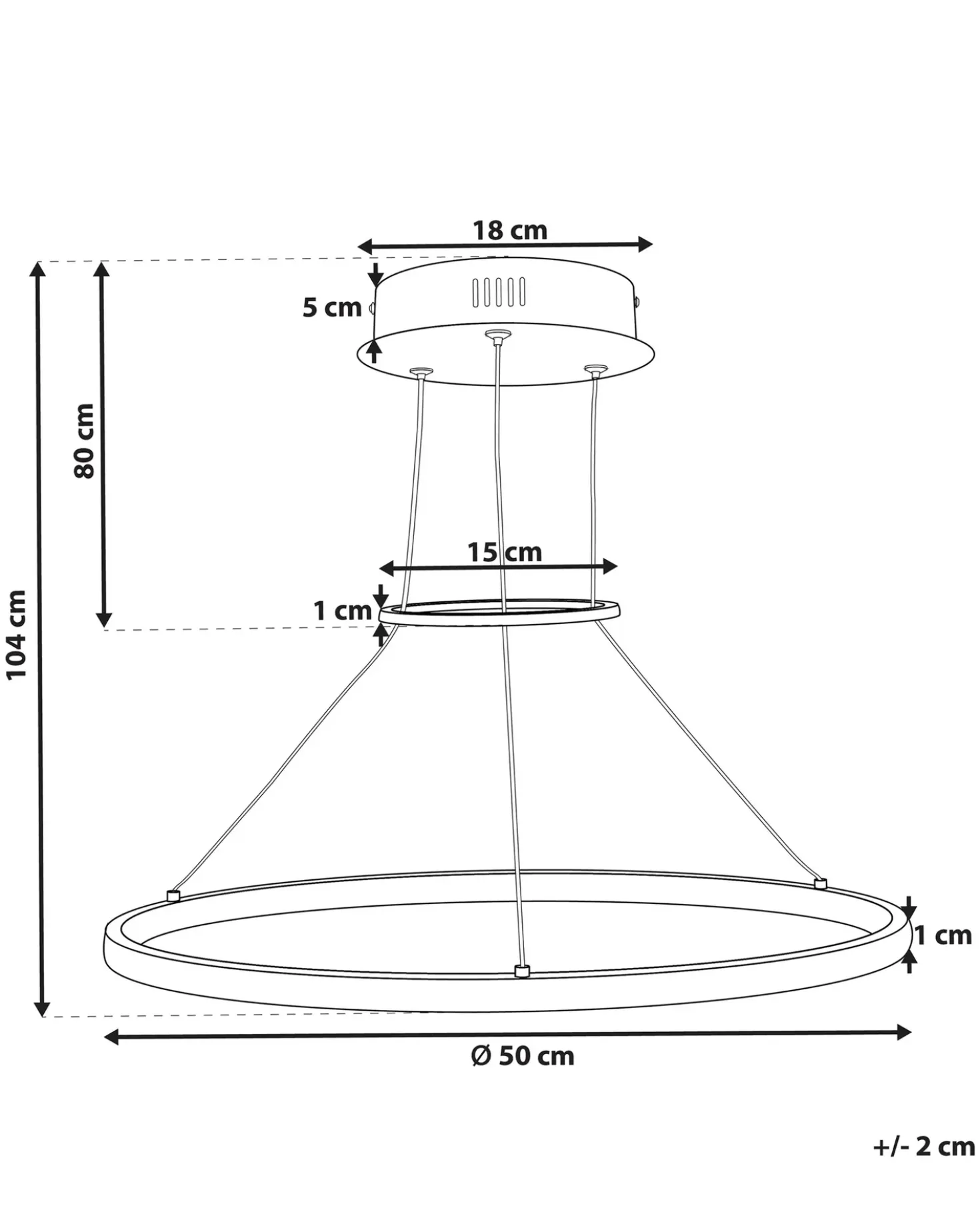 Lampadario a LED TANO Metallo Oro