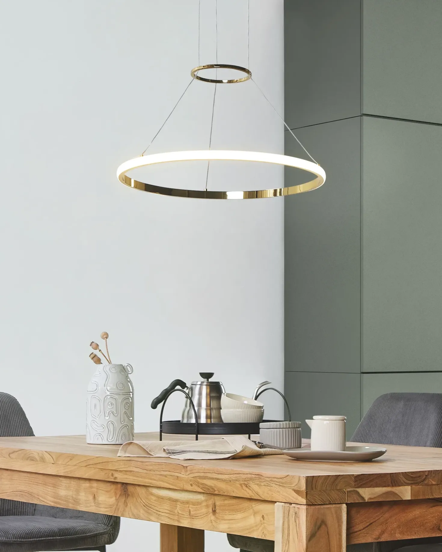 Lampadario a LED TANO Metallo Oro