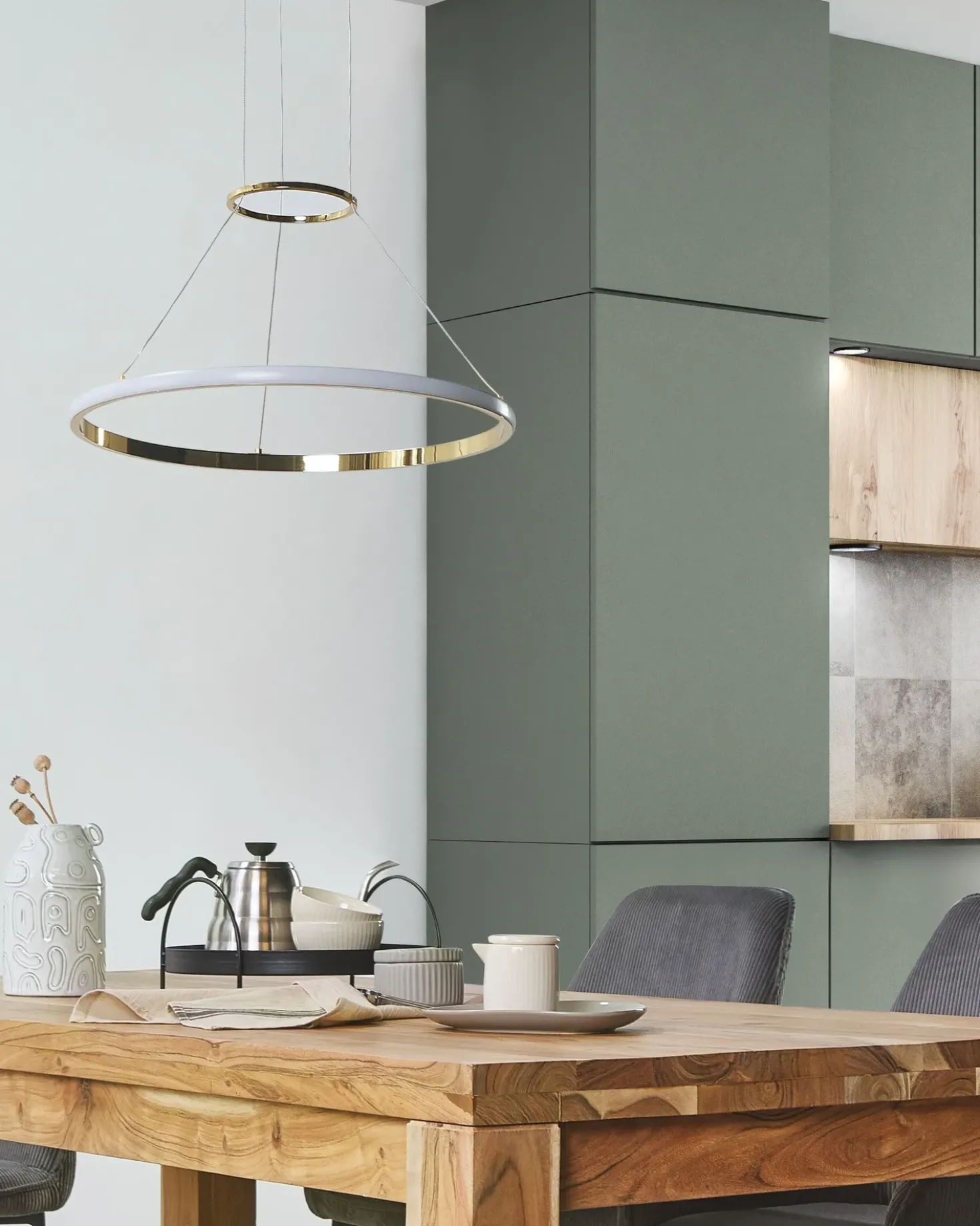 Lampadario a LED TANO Metallo Oro