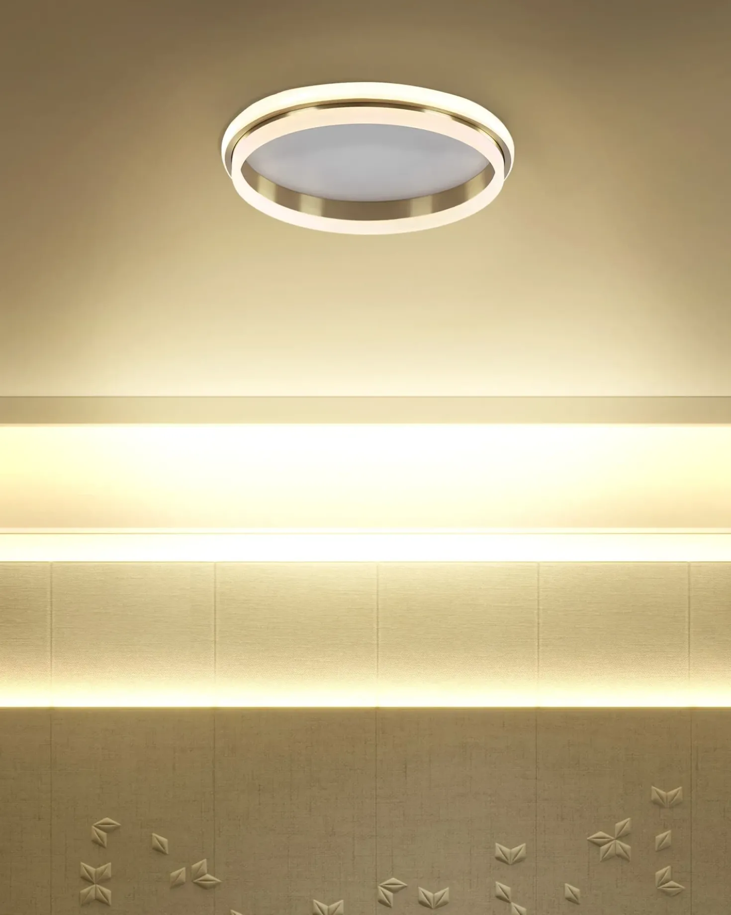 Lampadario a LED TAPING Metallo Oro