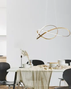 Lampadario a LED TUMEN Metallo Oro