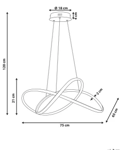 Lampadario a LED TUMEN Metallo Oro