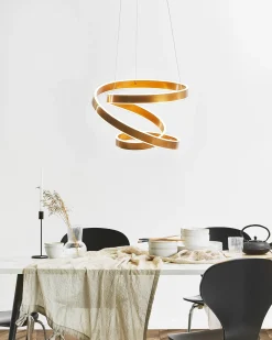 Lampadario a LED WANLI Metallo Oro