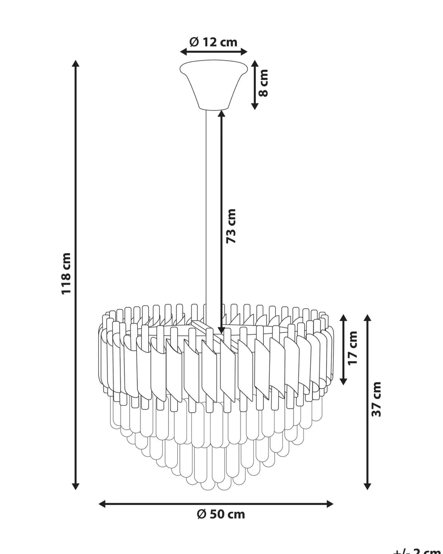 Lampadario ABELLAS Metallo Oro