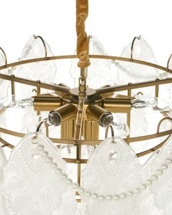 Lampadario ACARIGUA Vetro Ottone