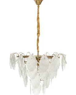 Lampadario ACARIGUA Vetro Ottone