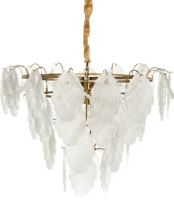 Lampadario ACARIGUA Vetro Ottone