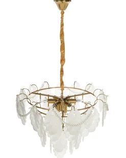 Lampadario ACARIGUA Vetro Ottone