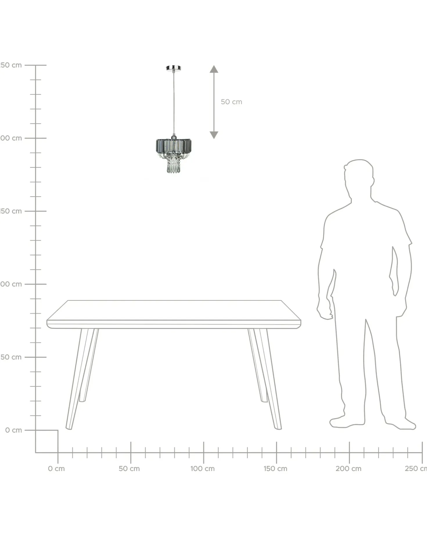 Lampadario ADORN Metallo Grigio chiaro