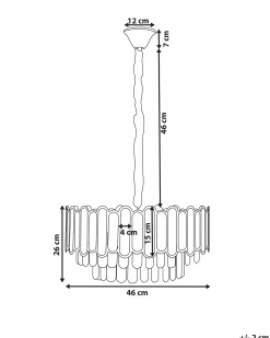 Lampadario AGUARICO Vetro Ottone
