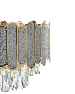 Lampadario AGUARICO Vetro Ottone